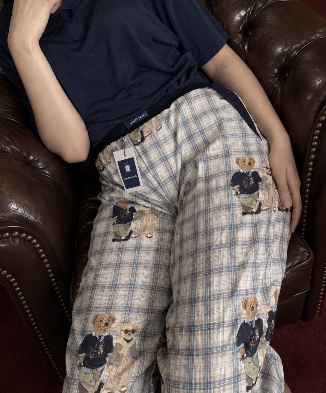 Autumn bear pjمخمل کبریتی ( سه الی چهار هفته پس از سفارش شما اماده ارسال میشه)
